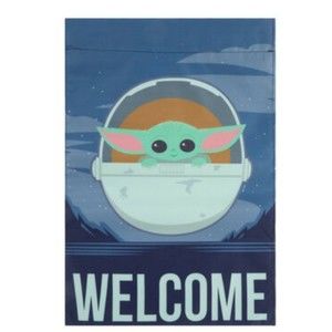 DISNEY Star Wars Baby Yoda 12.5” x 18” Garden Flag Mandalorian